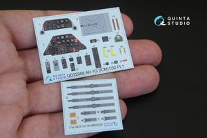 Intérieur imprimé en 3D et coloré sur papier décalcomanie pour AH-1G Cobra (QD32068 de Quinta Studio, pour kit ICM) à l&amp;#39;échelle 1/32 – immagine 2