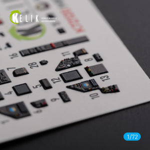 KELIK K72120 Mirage 2000D stickers 3D intérieur pour modèle Svit kit 1/72  – image 8