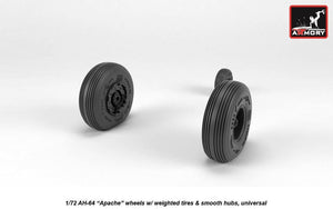 Armory Models AW72335 AH-64 Apache wheels w/ weighted tires, smooth hubs 1/72 – zdjęcie 4