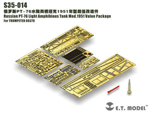 ET Model S35-014 Char amphibie léger russe PT-76 Mod.1951, coffret avantageux pour TRUMPETER 00379, échelle 1/35