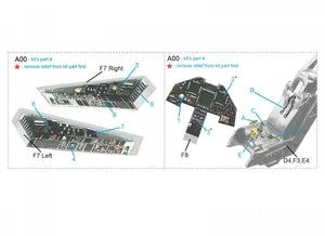 Intérieur imprimé en 3D et coloré sur papier décalcomanie Quinta Studio QD72067 F-117A (Hasegawa) 1/72 – Bild 6