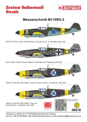 Techmod 48078 - Messerschmitt Bf 109G-2 1/48 – zdjęcie 2