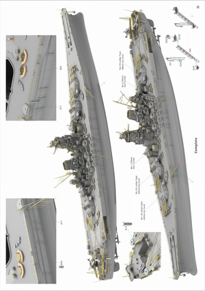 Very Fire BELBV350902DX IJN Yamato Warship Kit DX Deluxe version 1/350