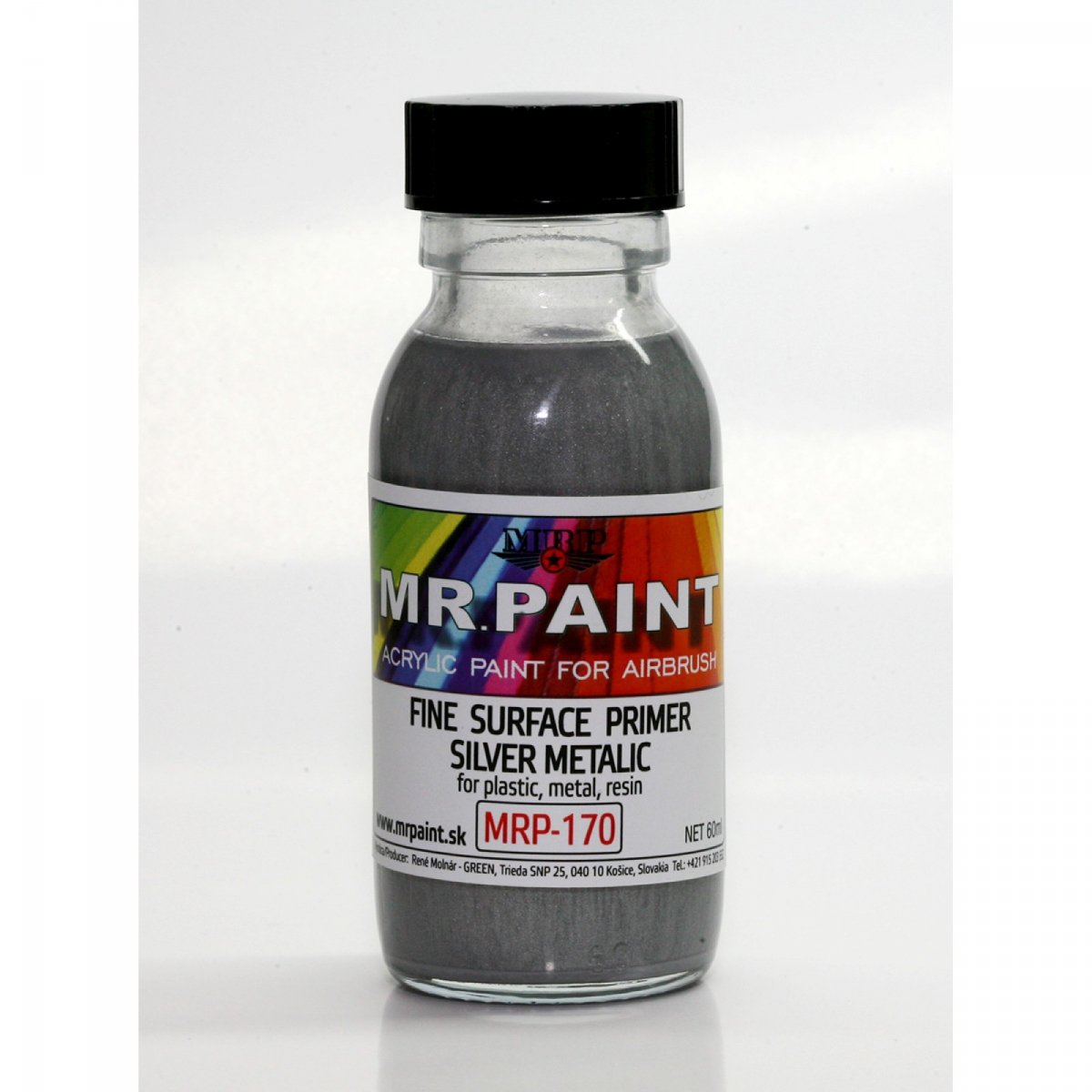 Apprêt de surface fine MR. Paint MRP-LPS - Argent métallisé 50 ml
