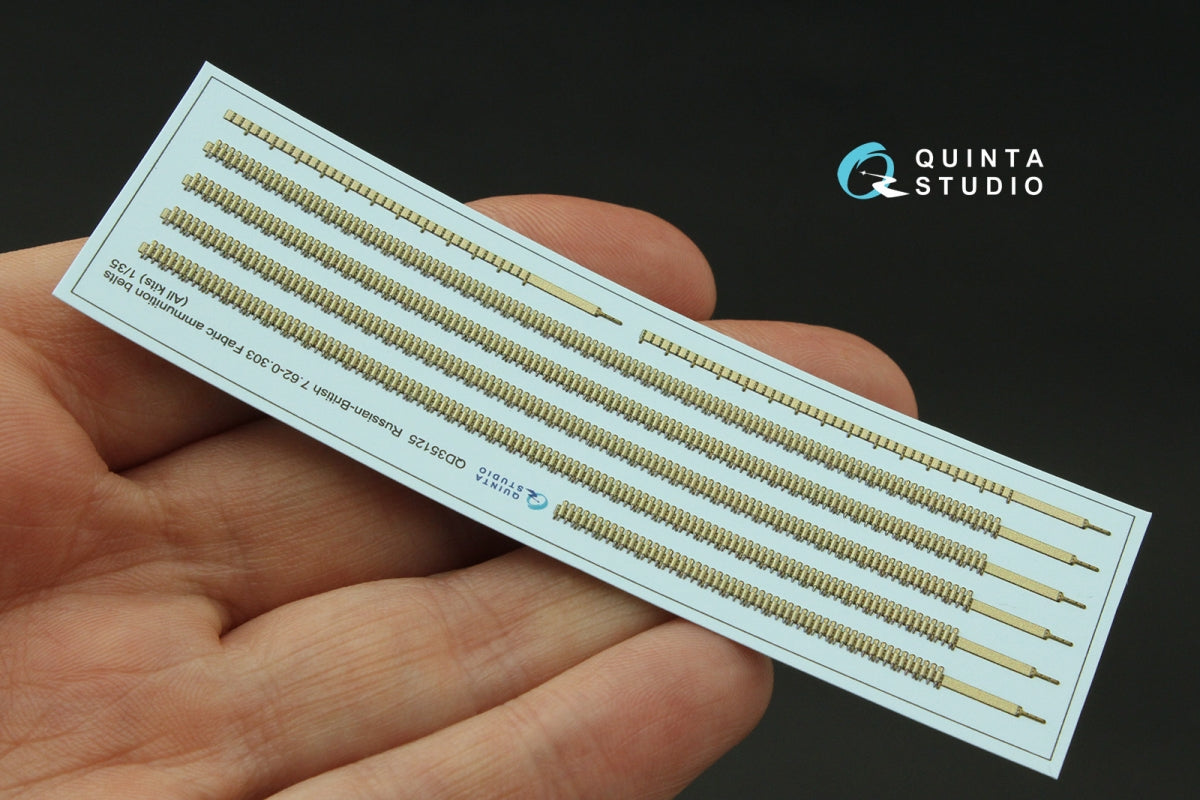 Quinta Studio QD35125 Bandes de munitions en tissu russo-britanniques 7,62-0,303 (Tous les kits) 1/35 – image 4