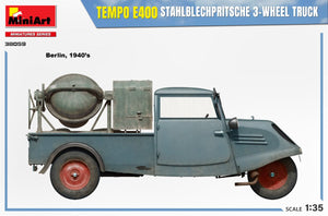 MiniArt 38059 TEMPO E400 STAHLBLECHPRITSCHE CAMION 3 ROUES 1/35 – imagen 3