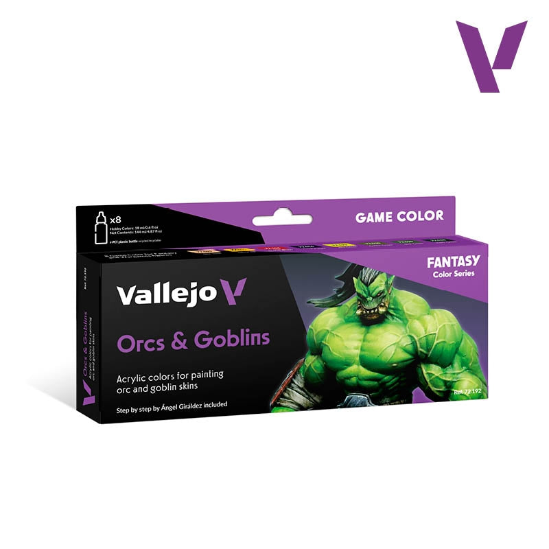 Vallejo 72192 Coffret de peintures pour le jeu Orcs Gobelins 8x18ml