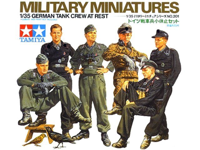 Tamiya 35201 Équipage de char allemand au repos (1/35) 