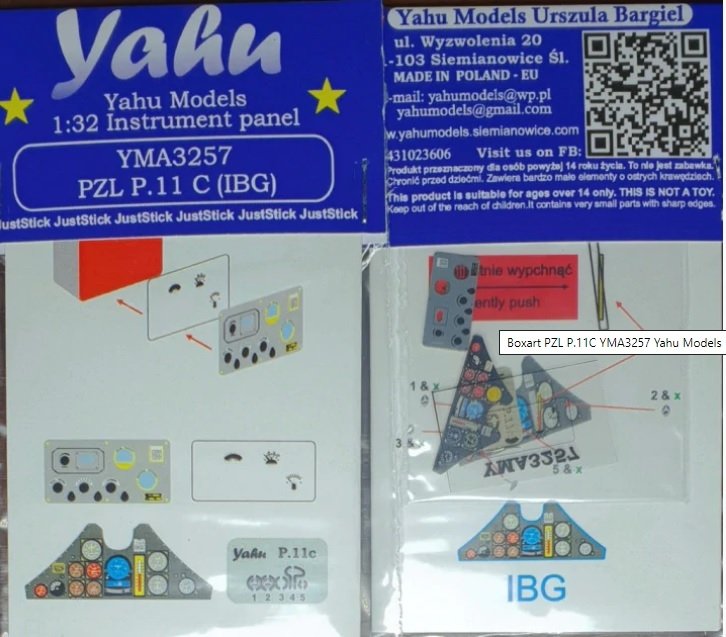 Yahu YMA3257 PZL P.11C pour les modèles IBG 1/32