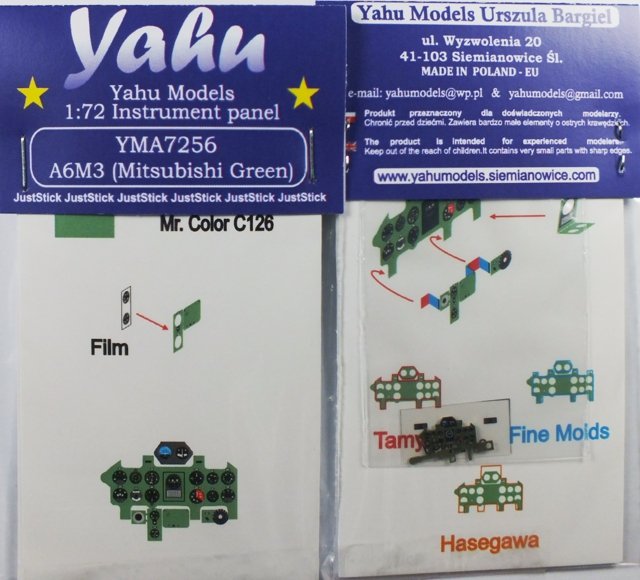 Yahu YMA7256 A6M3 Mitsubishi Vert (Tamiya / FM / Hasegawa) 1/72
