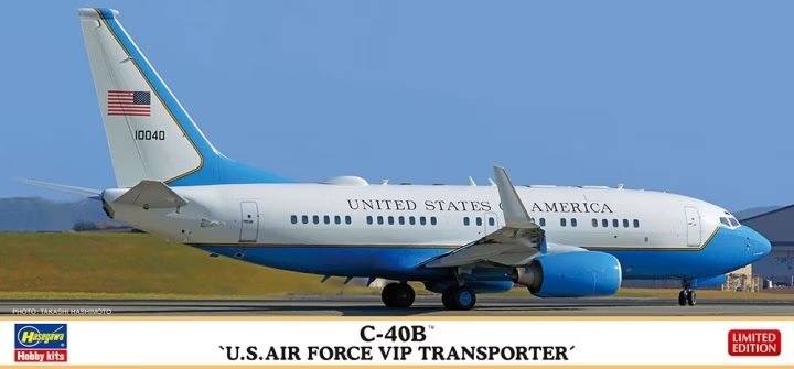 Hasegawa 10848 C-40B USAir Force VIP Transporter 1/200