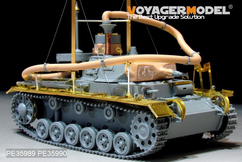 Maquette Voyager PE35989, char allemand Pz.KPfw.III (T)Ausf.F « Opération Seelowe » de la Seconde Guerre mondiale, pour DRAGON 6877/6717, échelle 1/35 – image 13