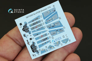 Quinta Studio QD72020 Su-27UB 3D-Printed &amp;amp; coloured Interior on decal paper (for Zvezda kit) 1/72 – zdjęcie 2