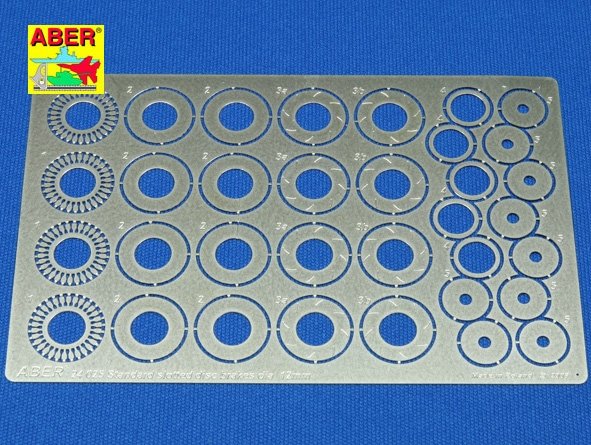 Aber 24025 Standard slotted brake discs dia. 12mm (1/24)