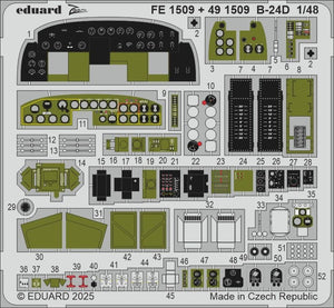 Eduard 491509 B-24D cockpit et moteurs HOBBY BOSS 1/48 – immagine 2