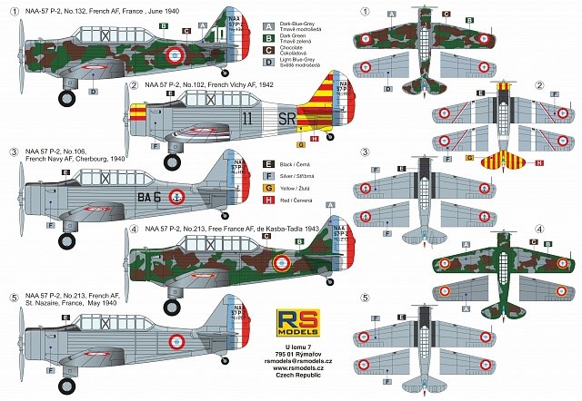 RS Models 92227 NAA-57 P-2 Avion d&amp;#39;entraînement français de la Seconde Guerre mondiale, échelle 1/72 – image 2