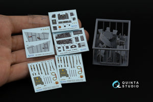 Intérieur imprimé en 3D et coloré sur papier décalcomanie (Academy) du F-4B Phantom II de Quinta Studio QD+48485 (avec pièces en résine imprimées en 3D) à l&amp;#39;échelle 1/48 – image 2