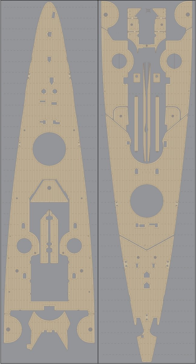Pontos 35012WD1 DKM Scharnhorst Jeu de pont en bois Type 1 (1/350)