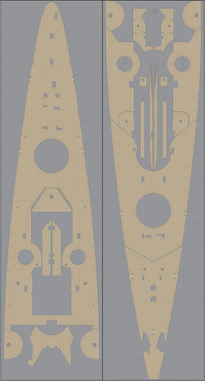 Pontos 35012WD1 DKM Scharnhorst Jeu de pont en bois Type 1 (1/350)