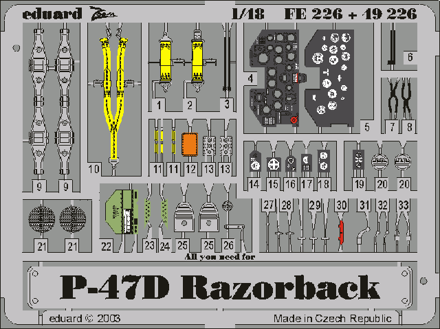 Eduard BIG4815 P-47D-20 1/48 TAMIYA – Bild 5