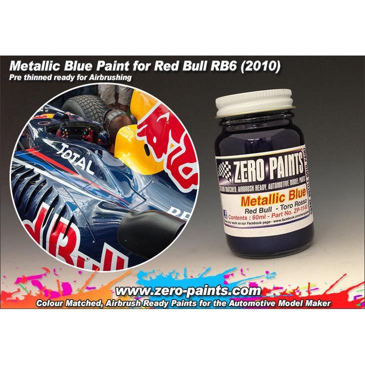 Peinture Zero Paints ZP-1140 Red Bull RB6 Torro Rosso Bleu Métallisé 60 ml