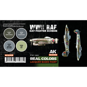 AK Interactive RCS109 WWII RAF Day Fighter Schem 4x17ml – immagine 2