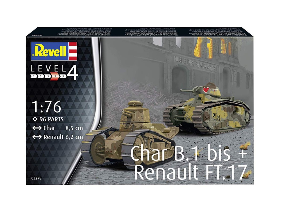 Revell 03278 Char. B.1 bis - Renault FT.17 1/76 – image 3