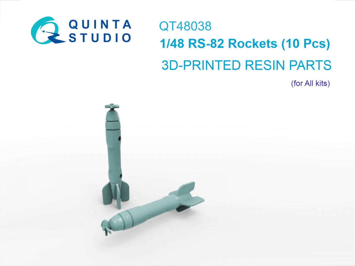 Quinta Studio QT48038 RS-82 Rockets (10 pièces) (tous les kits) 1/48