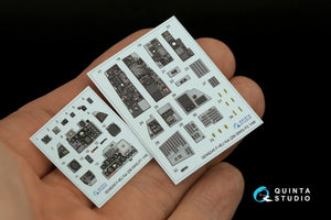 Intérieur imprimé en 3D et coloré sur papier décalcomanie Quinta Studio QDS-48245 F-4EJ Kai (ZM SWS) (Petite version) 1/48 – imagen 4