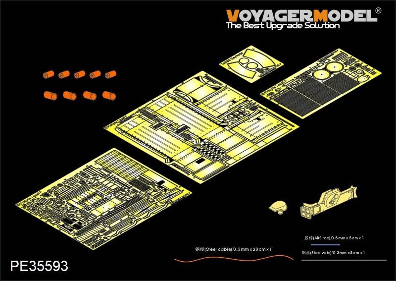 Maquette Voyager PE35593 Char allemand Pz.Kpfw.I Ausf.F (version tardive) de la Seconde Guerre mondiale pour maquette HobbyBoss 83805 au 1/35