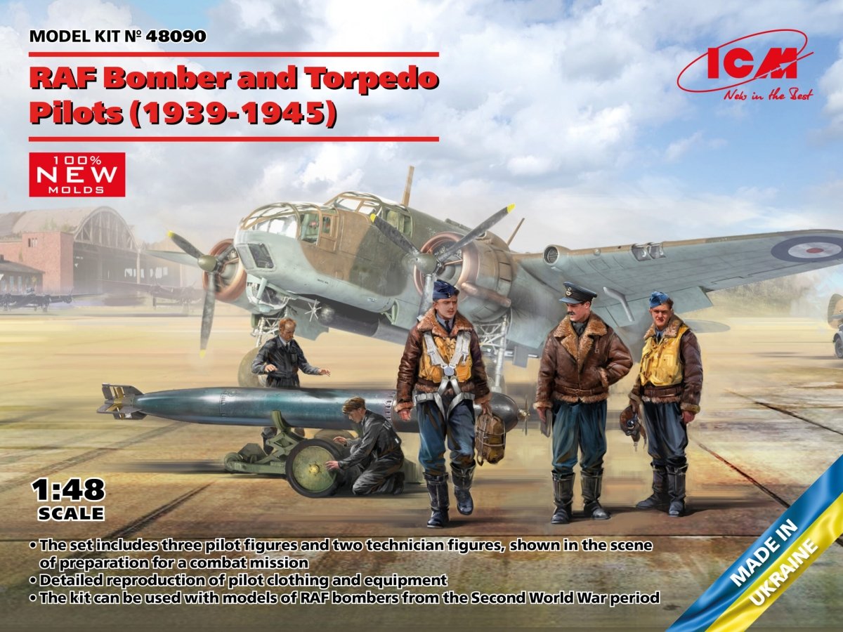 ICM 48090 Pilotes de bombardiers et de torpilleurs de la RAF 1939-1945 1/48
