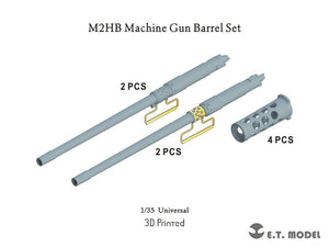 Ensemble de canon pour mitrailleuse ET Model P35-267 M2HB (impression 3D) 1/35