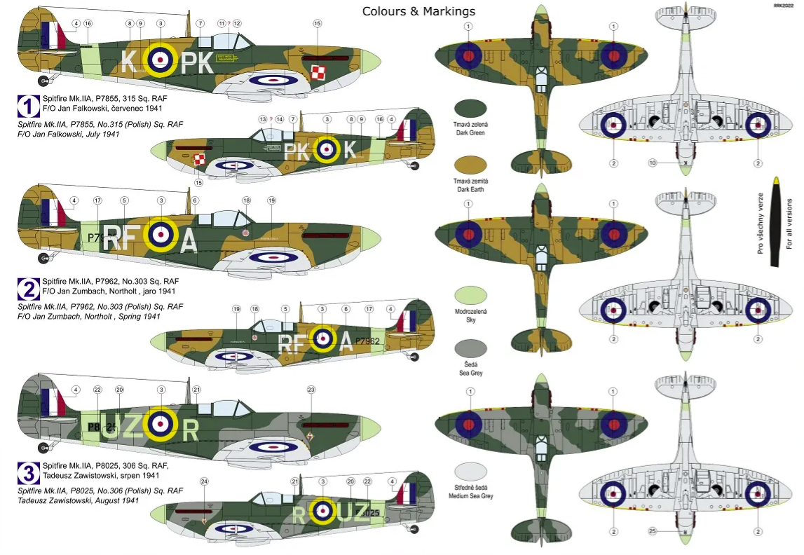 Kovozavody Prostejov KPM0303 Spitfire Mk.IIa &amp;quot;Aigles polonais&amp;quot; 1/72 – Bild 2