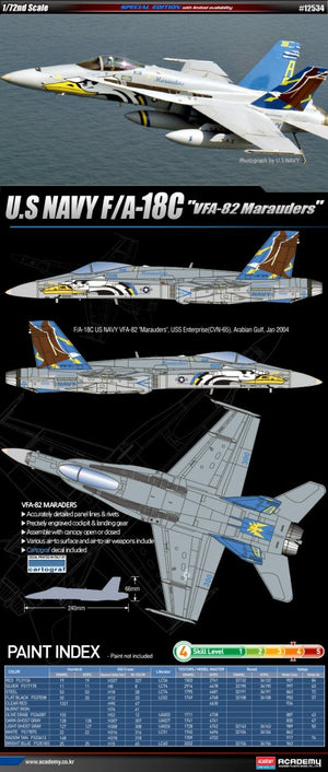 Maquette Academy 12534 F/A-18C USN VFA-82 Marauders 1/72 – Bild 2