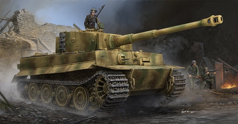 Trumpeter 09540 Pz.Kpfw.VI Ausf.E Sd.Kfz.181 Tiger I (production tardive) avec Zimmerit (1/35)