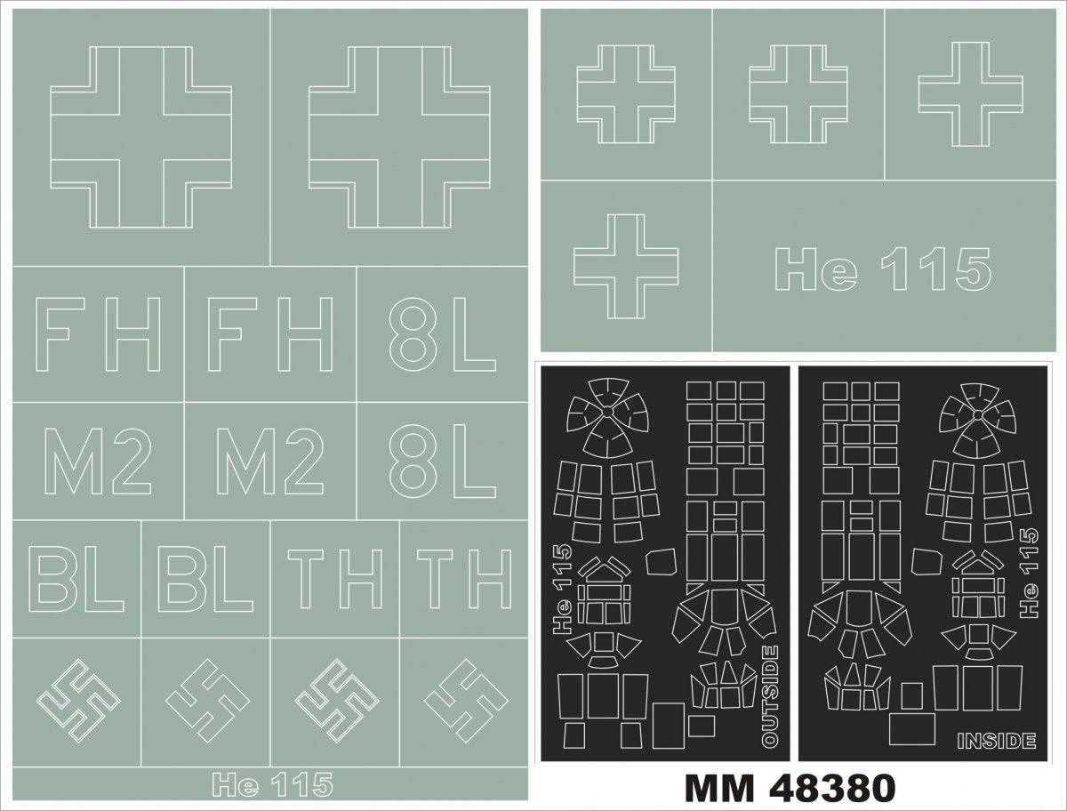 Montex MM48380 HEINKEL He115 SPECIAL HOBBY SH 48110 1/48