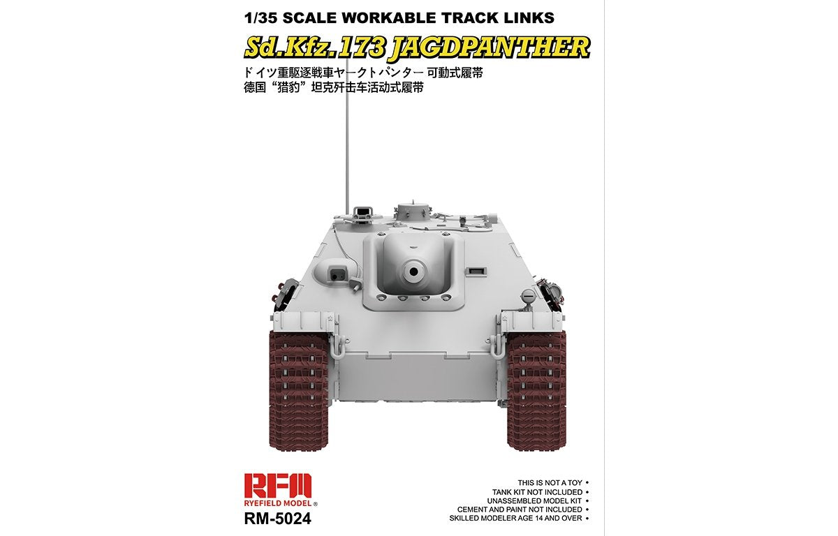 Rye Field Modèle 5024 JAGDPANTHER CHENILLES FONCTIONNELLES 1/35