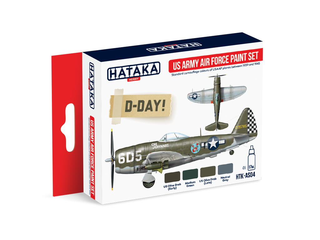 Coffret de peinture Hataka HTK-AS04 pour l&amp;#39;armée de l&amp;#39;air américaine (4 x 17 ml) – Bild 3