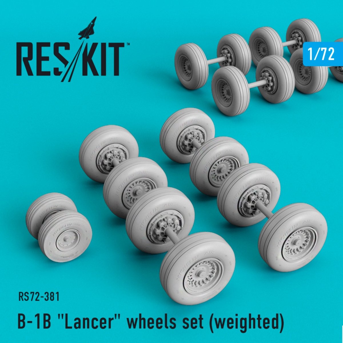 RESKIT RS72-0381 B-1B « LANCER » JEU DE ROUES (LESTÉES) 1/72