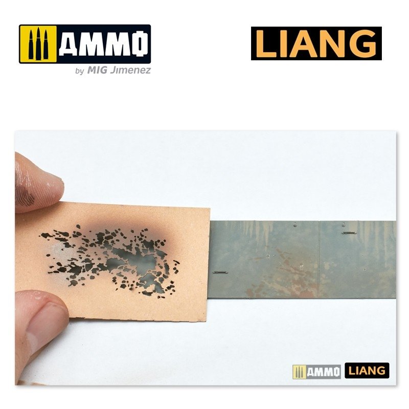 Pochoirs pour aérographe Liang 0003 Effets d&amp;#39;éclaboussures de boue – image 3