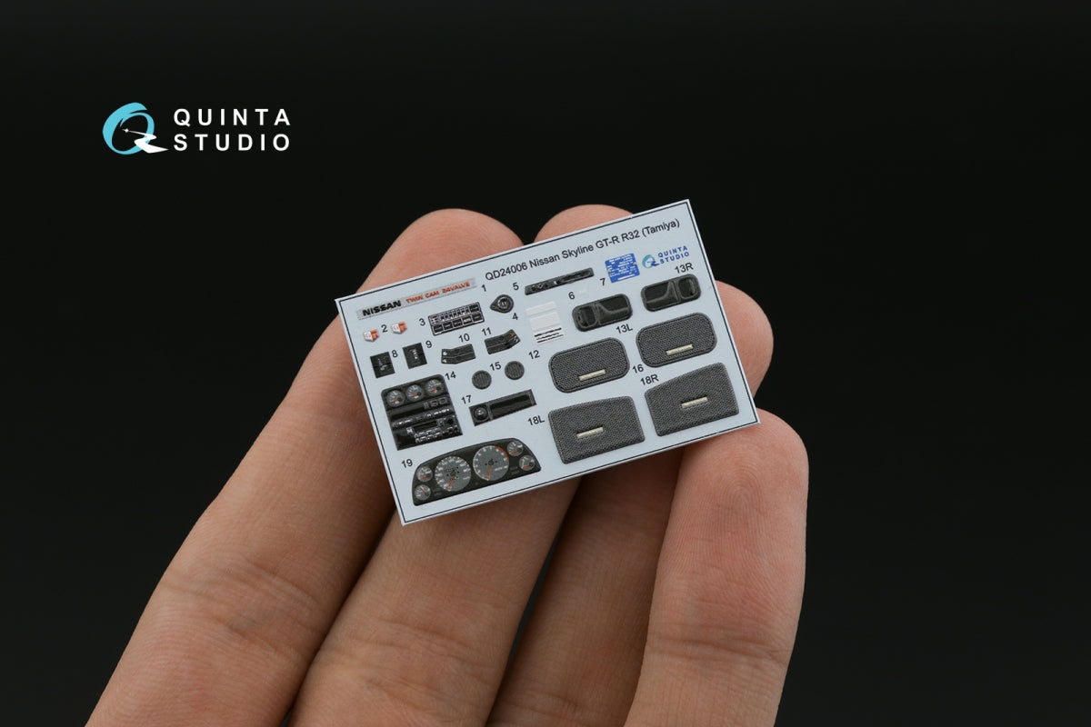 Quinta Studio QD24006 Nissan Skyline GT-R R32 3D-Printed &amp;amp; coloured Interior on decal paper (Tamiya) 1/24 – zdjęcie 3