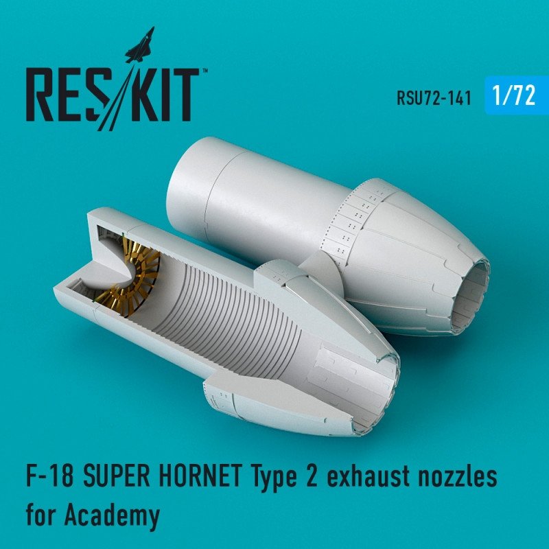 RESKIT RSU72-0141 Buses d&amp;#39;échappement F-18 Super Hornet Type 2 pour maquette Academy au 1/72