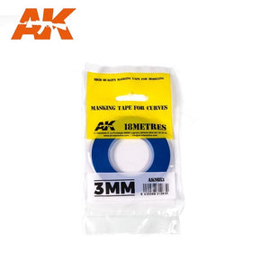 Ruban de masquage AK Interactive AK9183 pour courbes, 3 mm