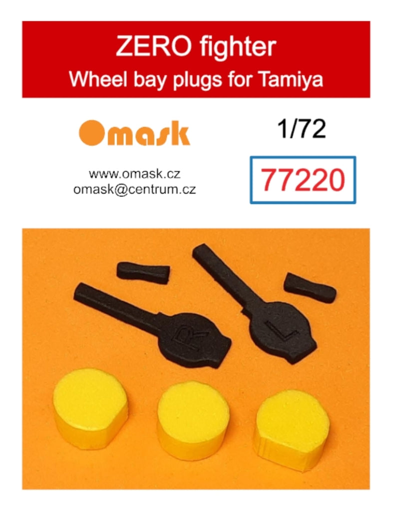 Omask 77220 Bouchons de puits de train d'atterrissage pour chasseur Zero (pour Tamiya) 1/72