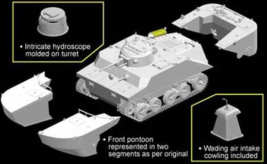Dragon 7486 Char amphibie IJN Type 2 (Ka-Mi) avec pontons flottants (1/72) – Bild 7