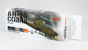 ICM 3001 Acrilyc paint set for ICM Bell AH-1G Cobra US Attack Helicopter 6x12ml – zdjęcie 2