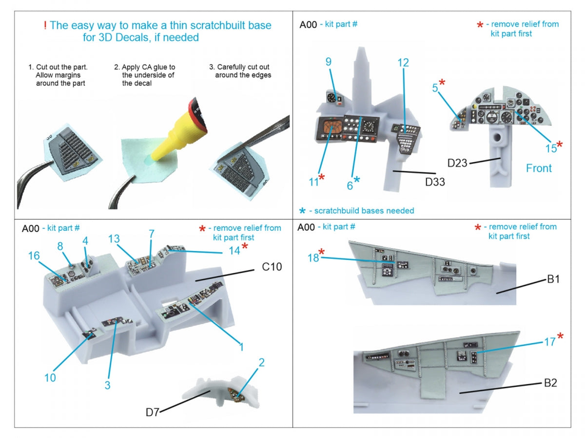Quinta Studio QDS-72173 Blackburn Buccanneer S.2B Late 3D-Printed &amp;amp; coloured Interior on decal paper (Airfix) (small version) 1/72 – zdjęcie 2