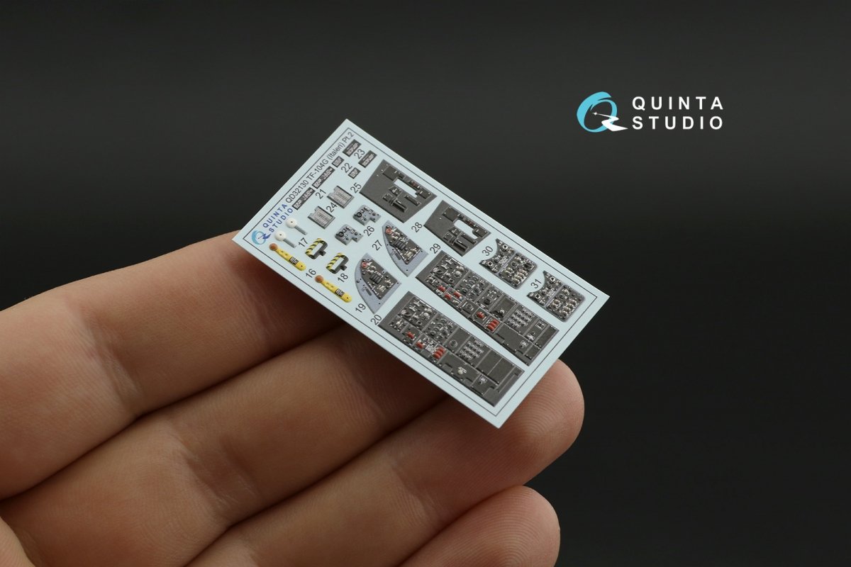 Intérieur imprimé en 3D et coloré sur papier décalcomanie Quinta Studio QD32130 TF-104G (Italeri) 1/32  – image 6