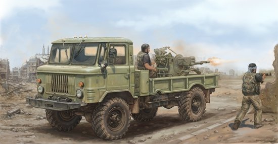 Trumpeter 01017 Camion léger russe GAZ-66 avec ZU-23-2