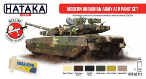 Kit de peinture Hataka HTK-AS112 pour véhicules blindés de combat modernes de l&amp;#39;armée ukrainienne, 6 x 17 ml – Bild 2